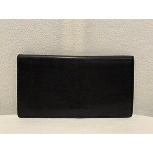 GUC Vintage Coach Smooth Leather Checkbook Holder Cover Case Wallet Black